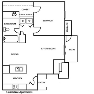 One Bedroom / One Bath - 650 Sq. Ft.*