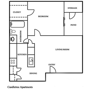 One Bedroom / One Bath - 550 Sq. Ft.*